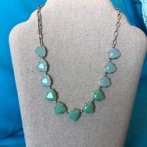 Stella & Dot Somerville Necklace Aqua with pouch